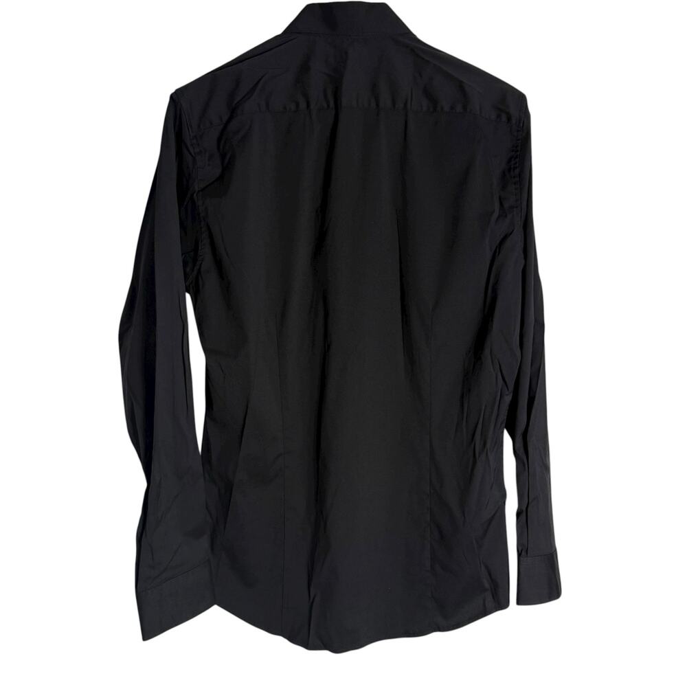 Theory Solid Black Long Sleeve Button Up Work Dre… - image 7